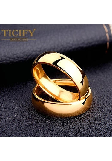 Gül Altın Titanyum Çelik Yüzük 6mm Arcin Erişte Yüzükler Basit Vahşi El Aksesuarları 5 Çok Renkli