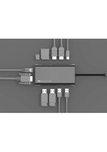 Mcstorey Type-C Vga Hdmı Ethernet Dönüştürücü 2Xhdmı 4K Hd Mfı-Gri