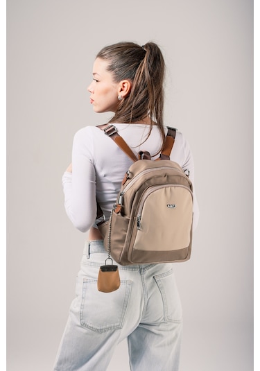 Ççs Kadın Sırt Çantası Ccs18023 Bej-vizon Bej-vizon Bej - Vizon