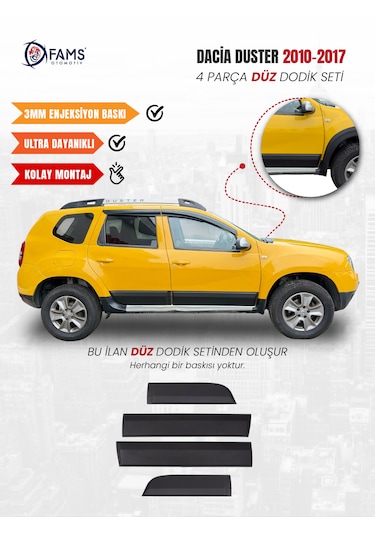 Dacia Duster Uyumlu 2010-2017 Dodik Seti 4 Parça Düz Baskısız