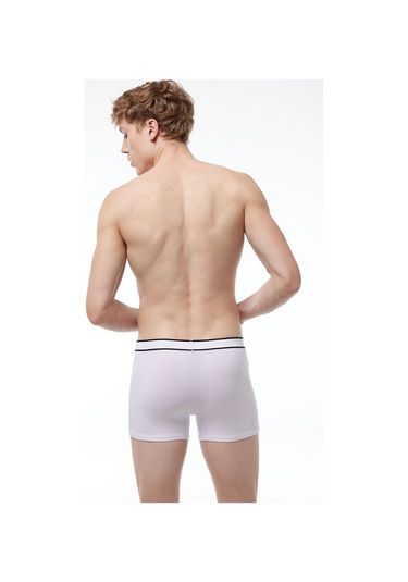 Malabadi Erkek Lacivert Beyaz Füme 3 Lü Pamuk Elastan Boxer 3m075 Lacivert-beyaz-füme