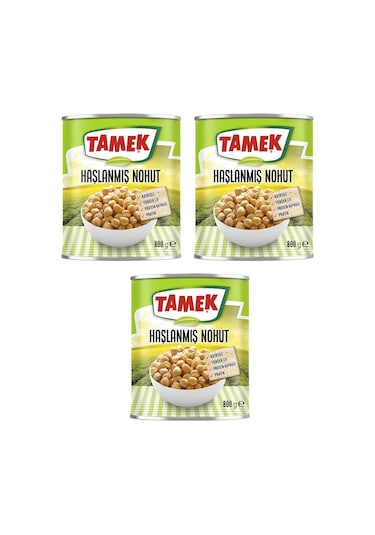 Tamek Haşlanmış Nohut 800 Gr X 3'lü Paket