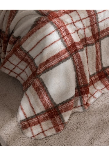 Varnelle Çift Kişilik Sherpa Battaniye - Ekru/kahve 8684427292983 Çok Renkli