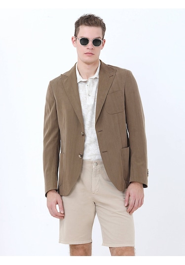 Kip Vizon Düz Modern Fit Ceket Çok Renkli
