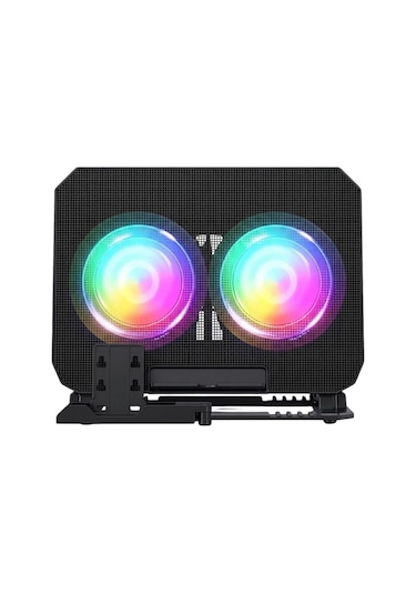 Rgb Fanlı Laptop Soğutma Standı Usb Girişli Notebook Yükseltici