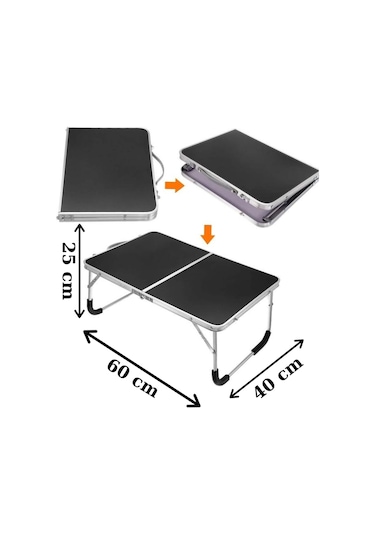 Çok Amaçlı Katlanır Kamp Masası Siyah
