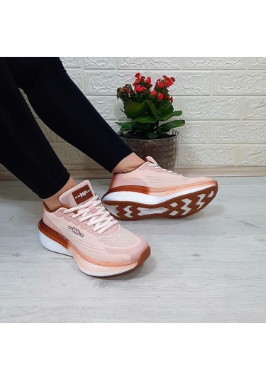 M.p 1674 Bej Renk Fuspetli Bayan Yürüyüş Dolgu Spor Ayakkabı 001