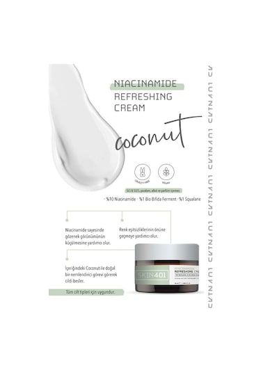 Skin401 Niacinamide Aydınlatıcı ve Canlandırıcı Cilt Bakım Kremi 50 ML