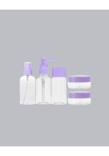 Seyahat Banyo Seti 5 Parça Şeffaf Taşıma Çantalı 30 Ml