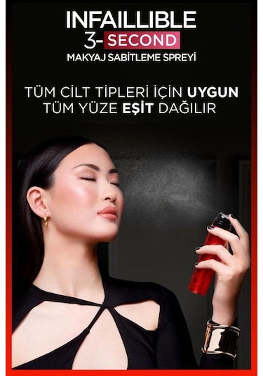 L'Oréal Paris Infaillible 3-Second Makyaj Sabitleme Spreyi