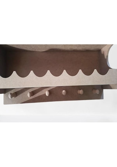 Hobi Dekoratif Rafterek Dolap Cnc Kesim Ahşap Mdf Ham Model El Yapım