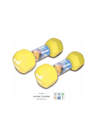 Voit 2.5 KG x 2 Adet Altıgen Neopren Dambıl Sarı
