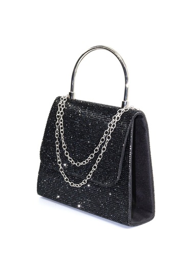 Siyah Taşlı Abiye Çanta Siyah Kadın Abiye Çanta Siyah Abiye Çanta Davet Gece Clutch Çanta