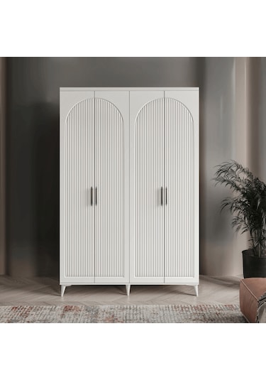 Guneystore Oslo 4 Kapaklı Komple Mdf Gardırop