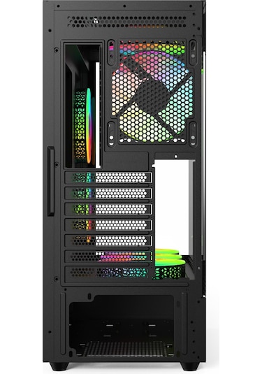 Gametech Phantom 6 x 120 MM RGB Fanlı Oyuncu Bilgisayar Kasası Siyah