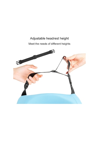 Araba U Şekilli Boyun Yastık Yumuşak Başlık Çocuklar Araba Koltuk Tarafı Uyku Yastık Gök Mavisi