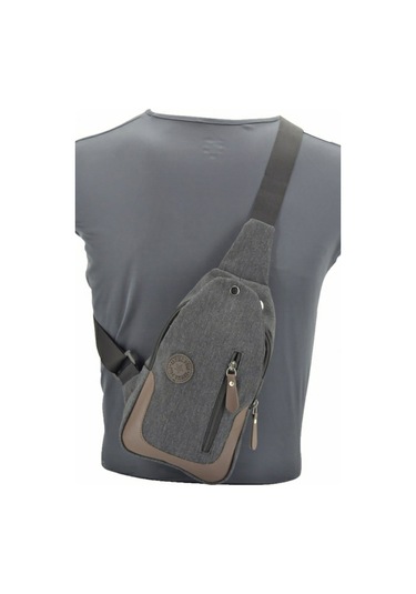 Bizoon 2022 Kanvas Sırt Ve Göğüs Çantası Bodybag Fume Füme