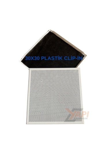 30 X 30 Clip-ın Plastik Asma Tavan Tam Takım Plastik Sistemi 4 M2
