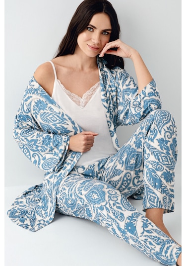 Pierre Cardin Kadın Beyaz Sabahlık Beyaz