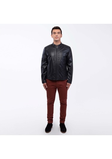 Tamer Tanca Erkek Hakiki Deri Siyah Deri Mont 946 Smr 247 Erk Drmnt Sk22/23 Sıyah Siyah