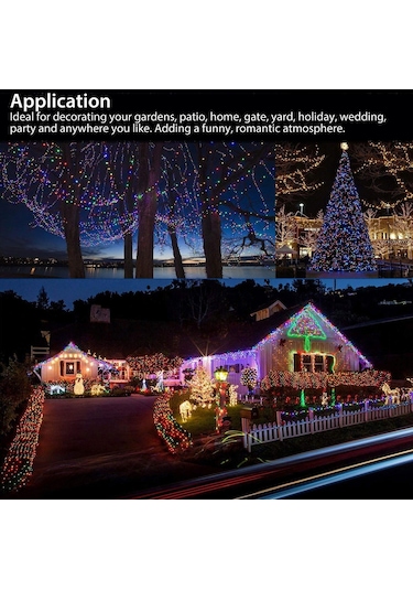 Renkli 50-300 Led Güneş Dize Lambası 8 Modlu Bakır Tel Lamba Su Geçirmez Güneş Hikayesi Lambası 7m Renkli