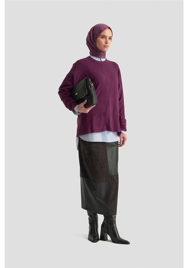 Armine Desenli Kazak 25kd7010 Mürdüm Mürdüm