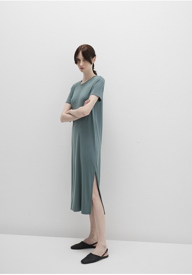 Mavi - Tencel Tm Modal Yeşil Midi Elbise 1310777-71917 Yeşil