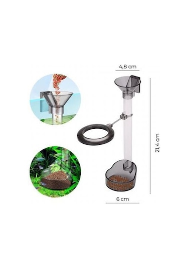 Akvaryum Yemleme Tüpü 21-37,6 Cm Ayarlı