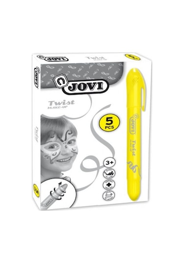 Jovi Twist Stick 5'li Sarı Yüz Boyama Kalemi