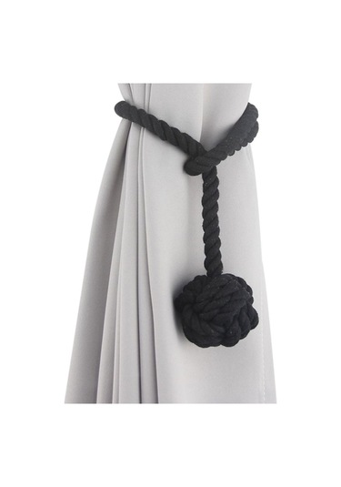 2psc/set Perde Bağları Perde Tutucular Siyah Siyah Diğer