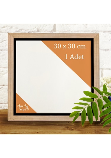 Gold Çerçeveli Tuval 30 x 30 CM Kare Profesyonel %100 Pamuk Boş Tablo