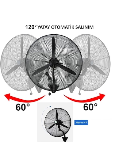 Ventus VS3010D Mega Boy 30" Sanayi Tipi 150W Duvar Tipi Vantilatör