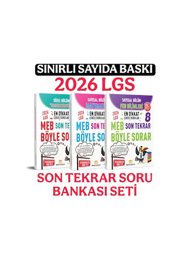 2026 Lgs Son Tekrar Sözel + Sayısal Bölüm Soru Bankası Seti