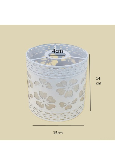 Ximistore9 Demir Avize Abajuru - E27 Beyaz Oval Işık Perdesi Beyaz