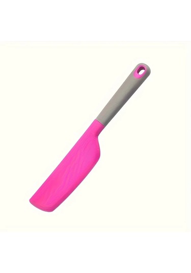 Elmpaly Büyük Boy Isıya Dayanıklı Yapışmaz Yumuşak Silikon Spatula Pembe Mutfak Aleti Pişirme Fırın Karıştırma Kazıma Metal