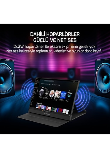 Ezcool Lite E15t 15.6 İnç 60hz Fhd Portable Taşınabilir Dokunmatik Monitör