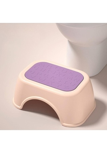 Flybuy Bosphorusboutique Tuvalet Suntek Sağlam Pembe Kaymaz Çocuk Adım Yt Tabure - Güvenli Ve Dayanıklı, Evde Kullanım İçin Uygun Pembe Çocuk Tuvalet Taburesi Pembe