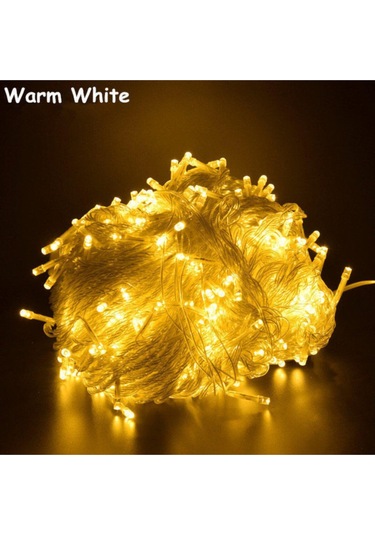 Parti 100 Ledli Fişli Led, Dekor Lambası Animasyonlu 10m Günışığı Yılbaşı Ağacı Işığı 10m Gün Işığı