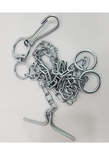 Köpek Zinciri 120 CM Köpek Bağlama Zinciri Köpek Gezdirme Zincir Gri