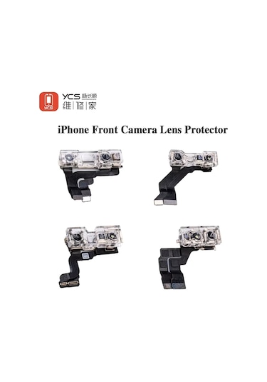 Apple iPhone Uyumlu Ön Kamera İçin 4 Parça Kamera Lens Koruyucu