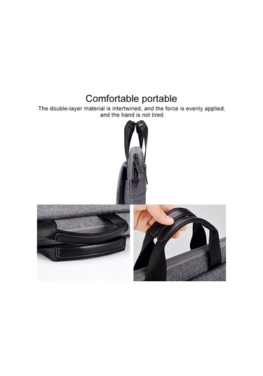 St08 El Evrak Çantası 14.1 İnç Laptop İçin Omuz Askılı Taşıma Saklama Çantası Siyah