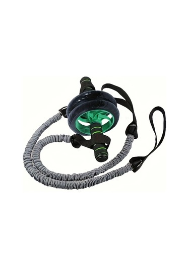 Willowhaven Gri Abdominal Roller Esneme Bandı Evde Karın Kası Egzersiz Ekipmanları 2li Set