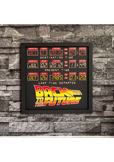 Geleceğe Dönüş Zaman Makinası Baskı Tablo Çerceve