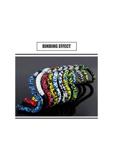 Yifomall Bisiklet El Tutucu Bandı, Kauçuk Spons, Kayma Engeli Ve Şok Emici, Siyah-mavi Kamuflaj Desenli, Evrensel Boyut