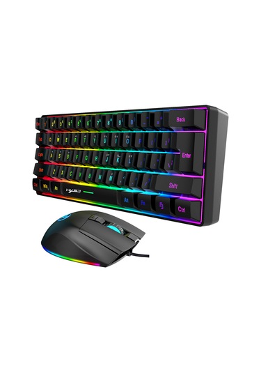 Wezone Oyun Klavye Ve Fare Seti - 61 Tuşlu Ultra Kompakt, Rgb Işık Efektleri, 7200 Dpı Ayarlı, Makro Programlama, Ergonomik Tasarım Diğer