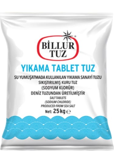 Kabinet Yumşatma Sistemi Billur Tablet Tuzu 25 Kg