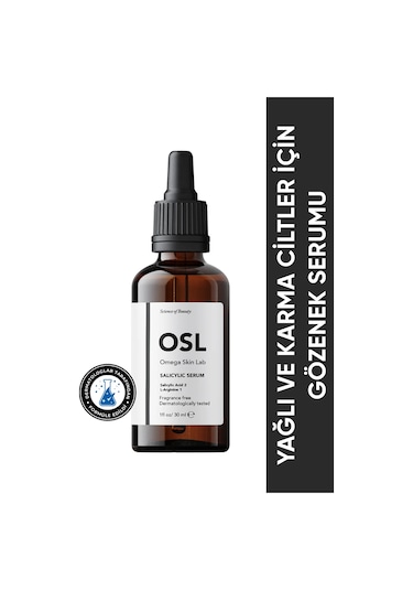 OSL Omega Skin Lab Yağlı Ve Karma Ciltler İçin Salicylic Serum 30 ML
