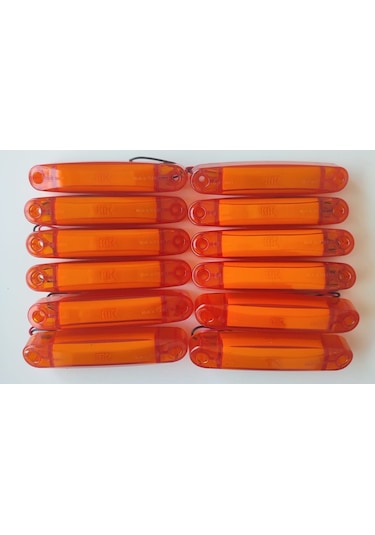 12 Adet Kalın Neon Led Lamba Turuncu 12-24 Volt