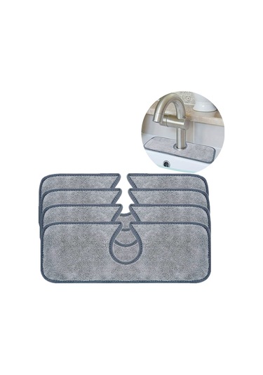 Yaozixa Mutfak Lavabo Fuarçesi Su Sızıntısı Önleyici, 4 Adet, 15x5.3 İnç, Mikrofiber Su Emici Pad, Banyo Ve Araçlarda Kullanım