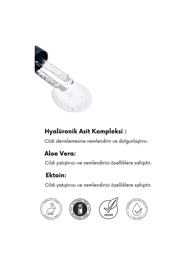 Synora Derin Nemlendirici Aydınlatıcı ve Bariyer Güçlendirici Hyaluronik Asit Serum 30 ML